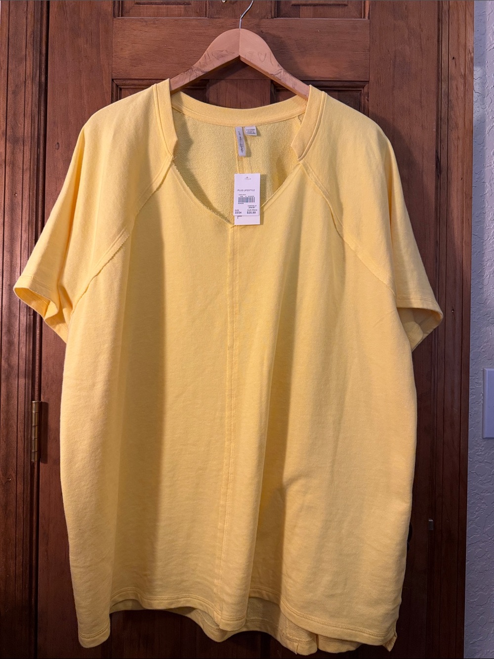 Cato Yellow Women's Short Sleeve Jersey Top